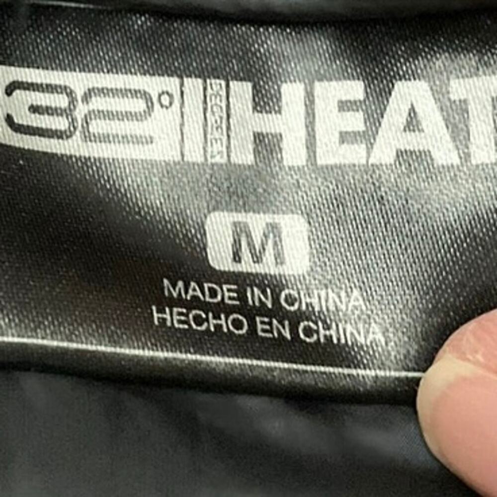 32 Degrees Heat Women's Black Ultra-Light Down Jacket Full Zip w/ Pockets Size M - Picture 9 of 11